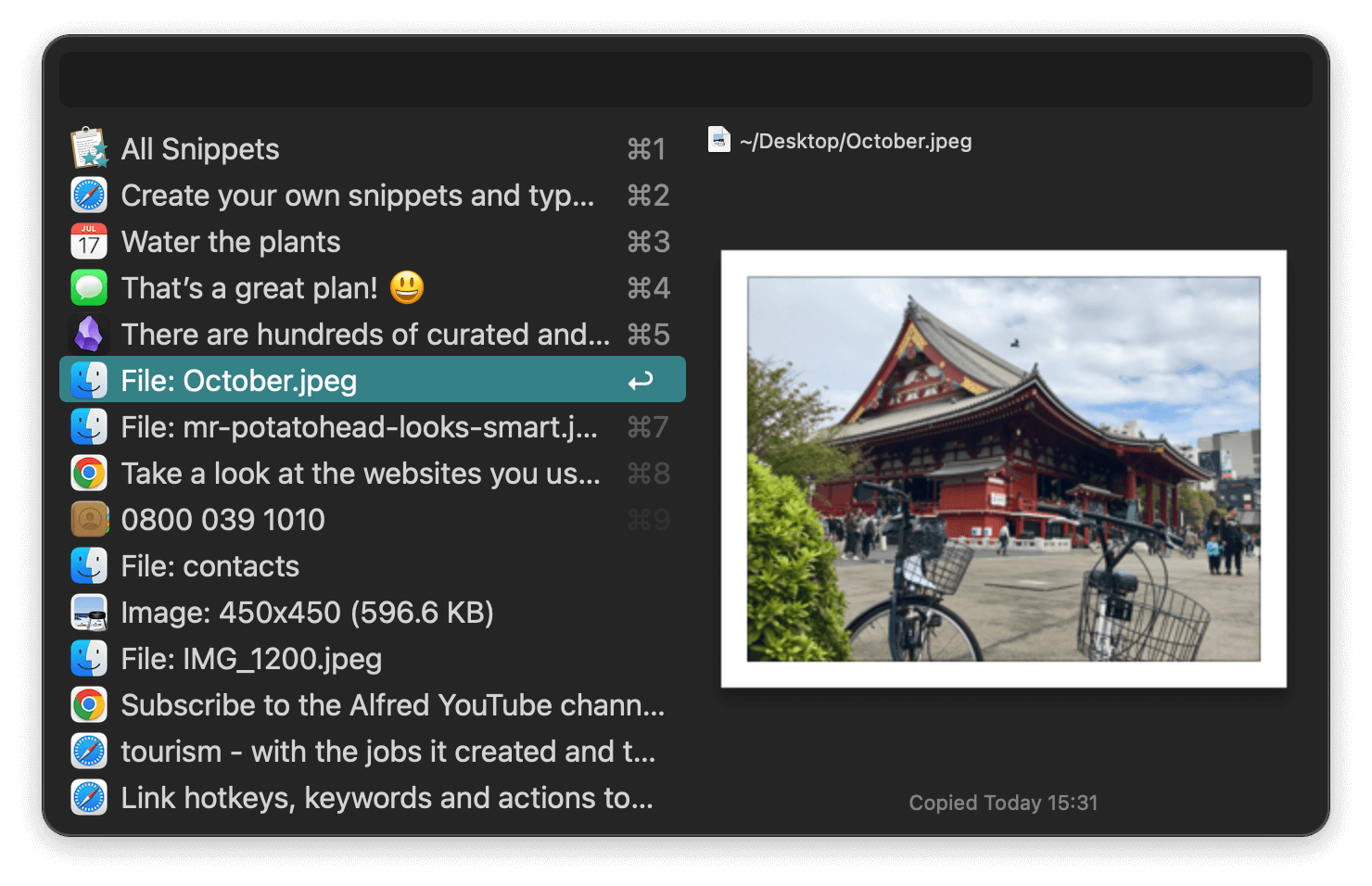 Alfred Clipboard History Viewer