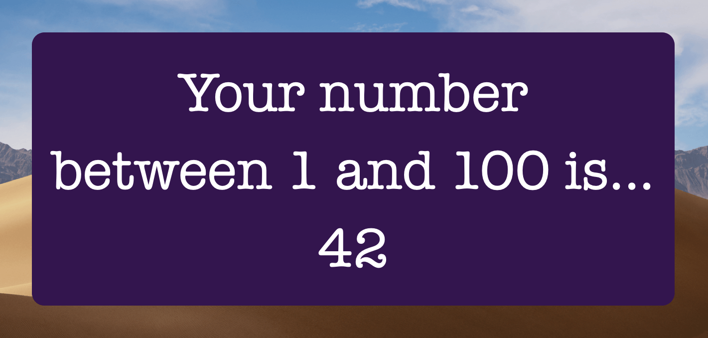 Large Type Output, Guessing a number workflow