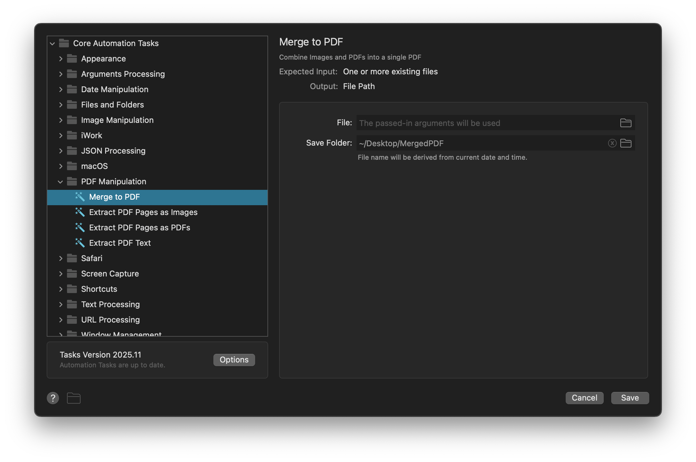 Configuring the Automation Task