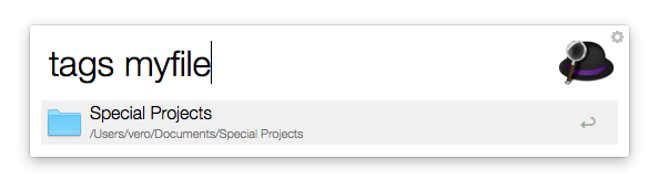 Searching for Tags in Alfred